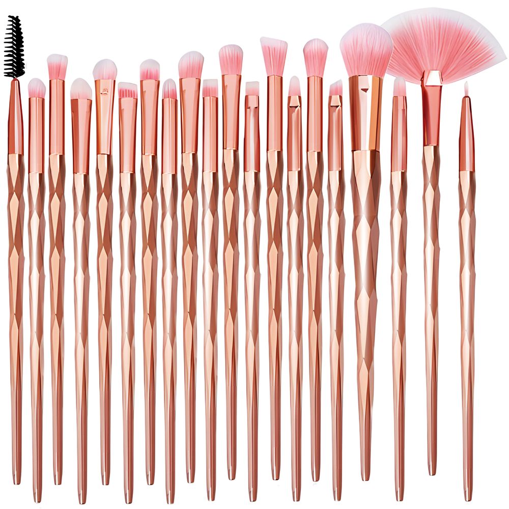 Make up Pinsel 20 Teile Pinsel Set Professionelle Kosmetik Schminkpinsel Multifunktion Kunstpinsel für Foundation Puder Rouge Lidschatten Rosa Retoo