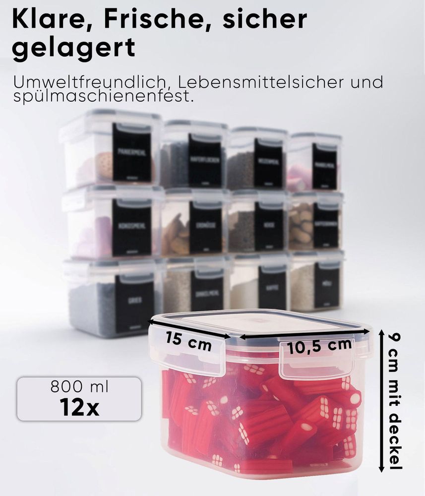 Perfekte Größe für Ihre Vorräte