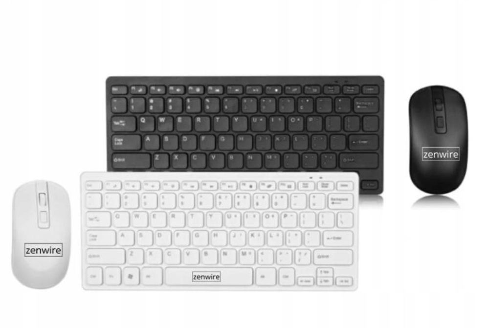 Tastatur und Maus - Kabellos Set - USB - Mini Slim - für Laptop PC TV - Universell