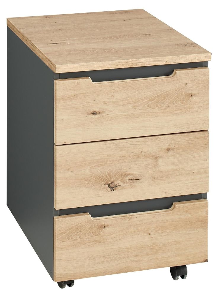 Memphis Bürocontainer von freiraum – moderner Rollcontainer mit 3 Softclose-Schubladen