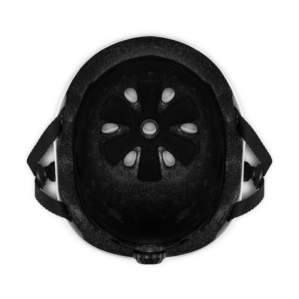 LIONELO Schutzhelm für Kinder Helmet verstellbar 50-56 cm, Kinnschutz, Intertek er Helm für Mädchen und Jungen, Größe S - Weiß