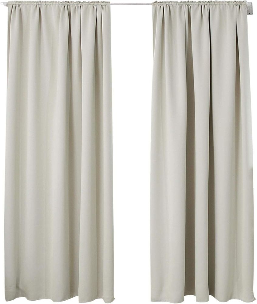 Woltu VH5881be-2, Weiß, Einfarbig, Polyester, 250 g/m²