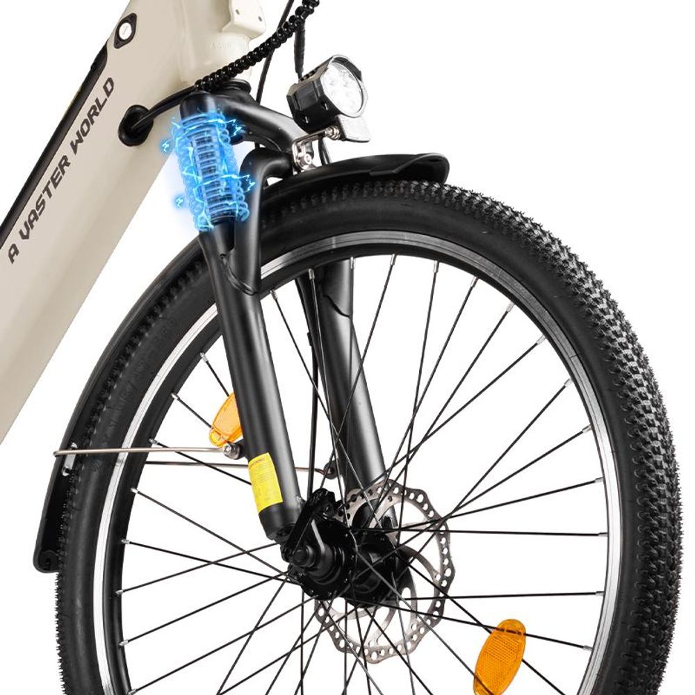AVDL A32 elektrische stadsfiets 26 inch, 250 W, 36 V 12,8 Ah accu, Shimano 7 versnellingen, schijfremmen, lcd-display