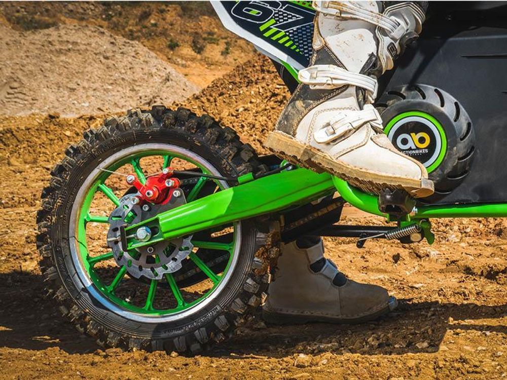 Actionbikes Motors Kinder Crossbike Viper | Elektro Motorrad - 1000 Watt - Bis 24 km/h - Motorcrossbike - Pocketbike - Dirt Bike - Drosselbar (SW)
