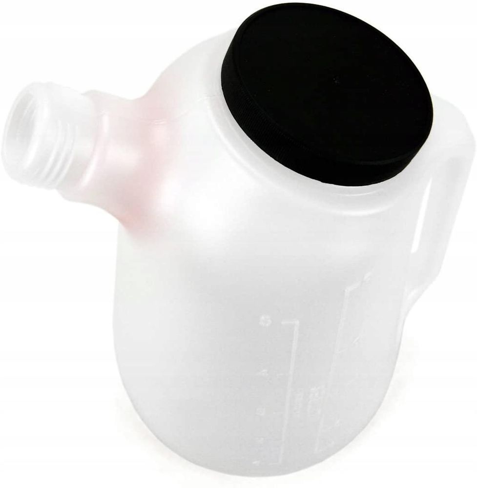 LUXTOM | Ölkanne, 5L Weiß, Füllkanne, Messbecher, Messkanne, Universalkanne, Messbecher, Einfüll-Kanne für Öl