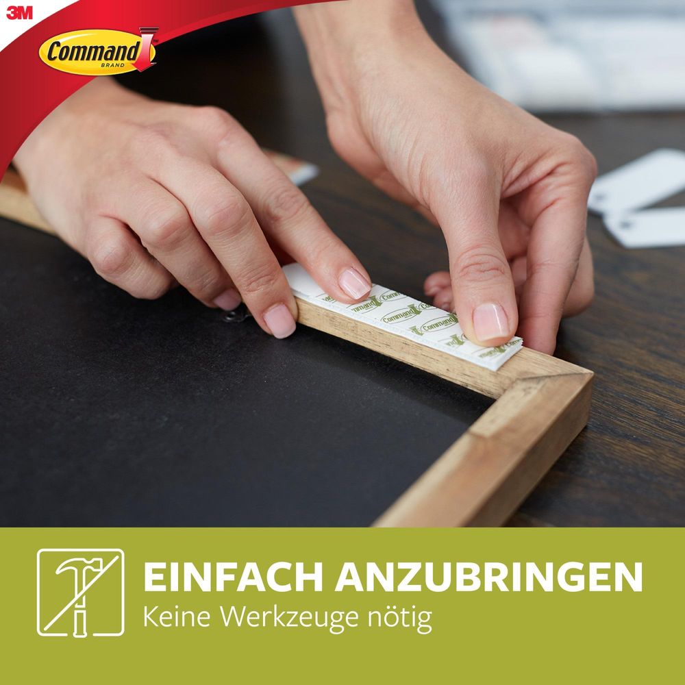Command Bilder-Montage-Strips Schmal, Weiß – 14 Paare (28 Strips), bis 5 kg