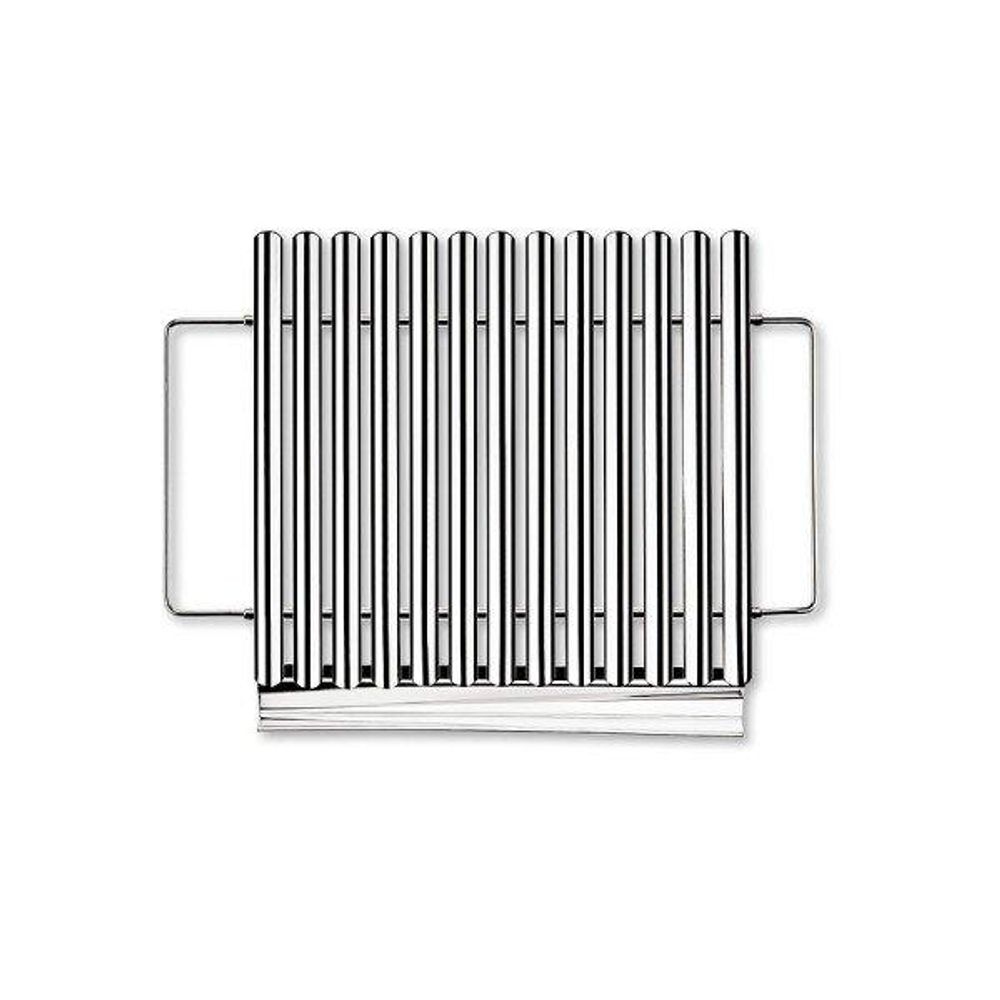 Grigliaregolabile in acciaio inox 50–70 × 42 cm senza manici – dettaglio costruttivo