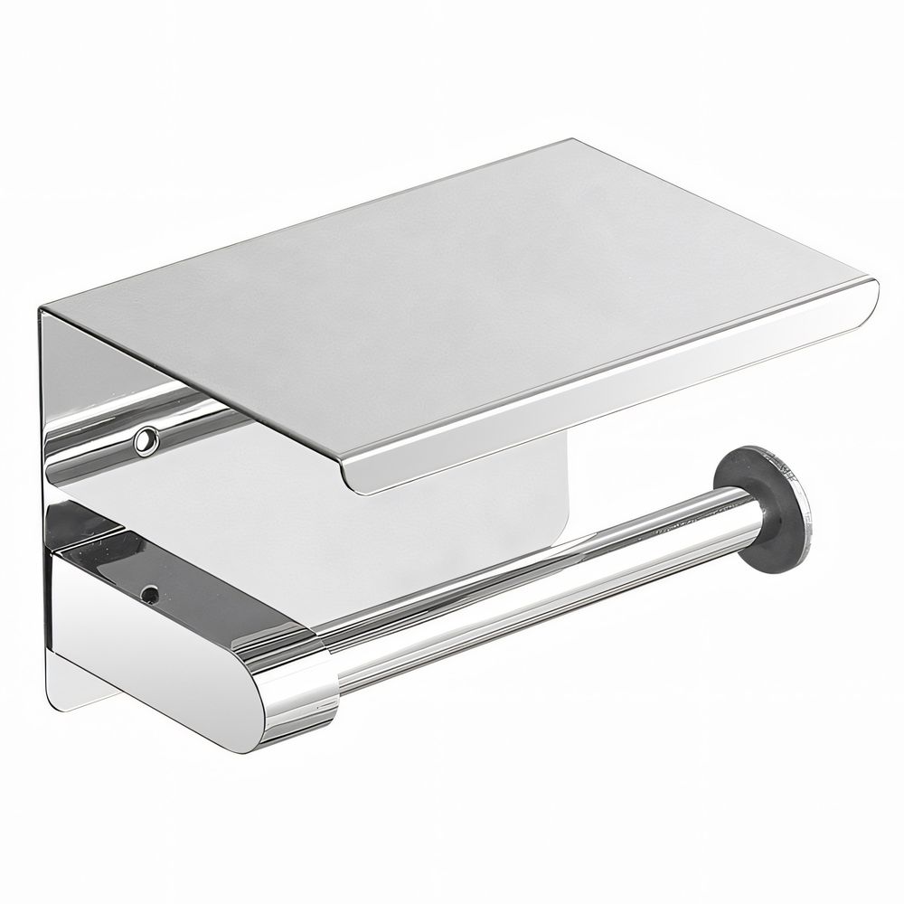 Toilettenpapierhalter, Klopapierhalter, Papierhalter, Klorollenhalter, Rollenhalter, Halter für Bad & WC, Metall, Silber Retoo