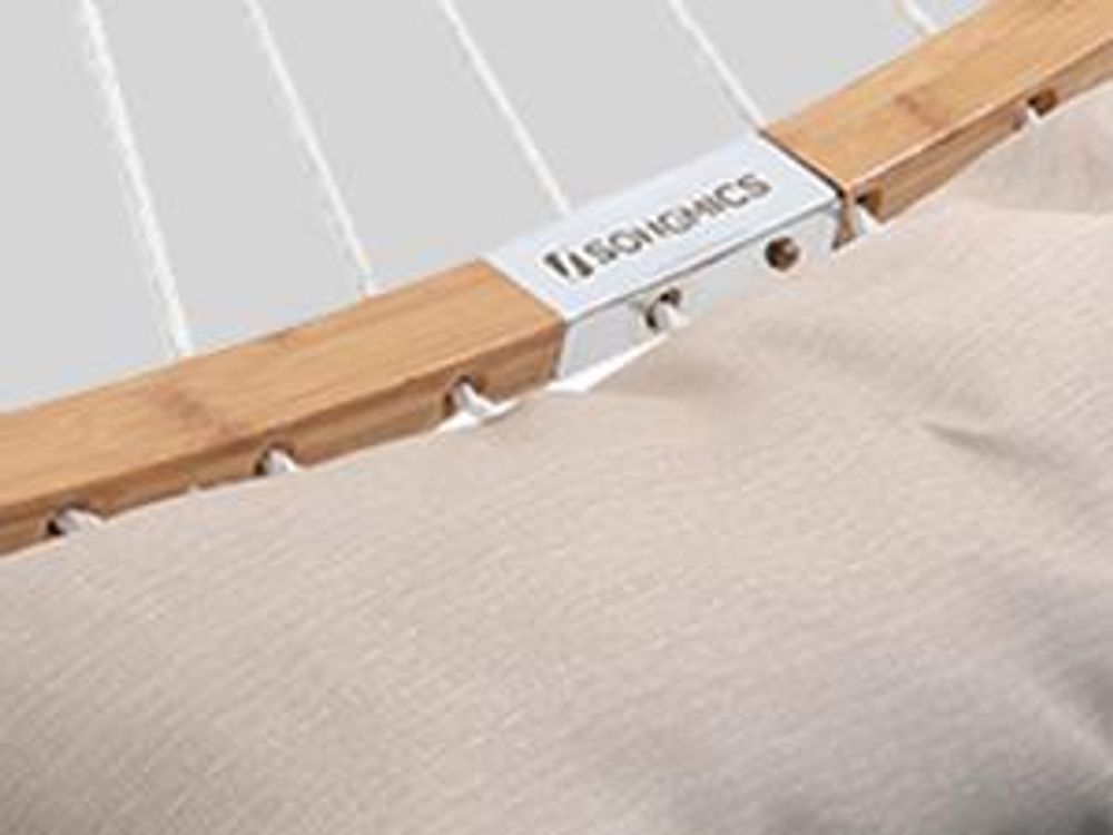 SONGMICS Hängematte mit Gestell, Kissen, bis 200 kg belastbar, Garten, grau