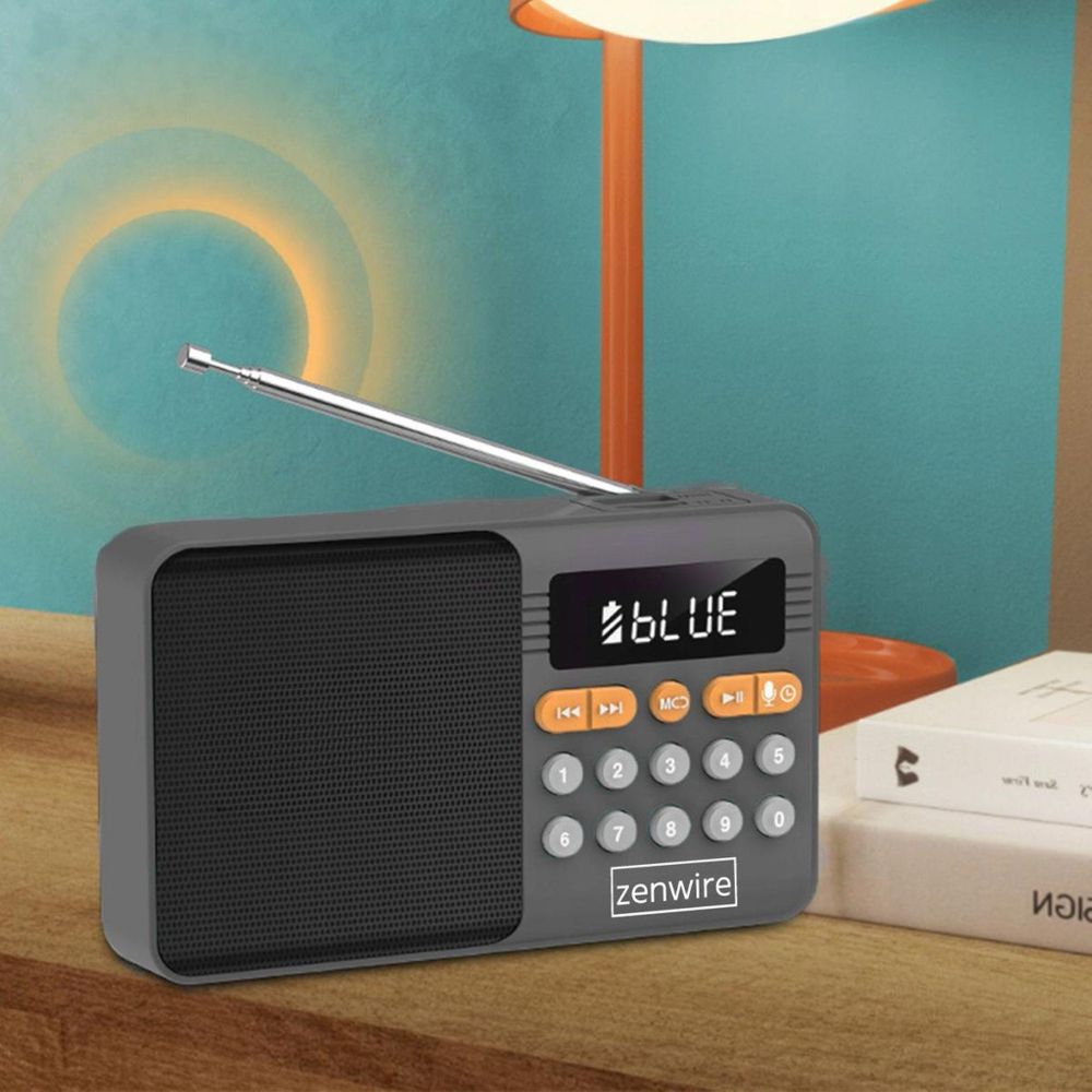 Mini radio FM - Bluetooth - przenośne, zasilane bateryjnie - do kuchni - głośnik bezprzewodowy