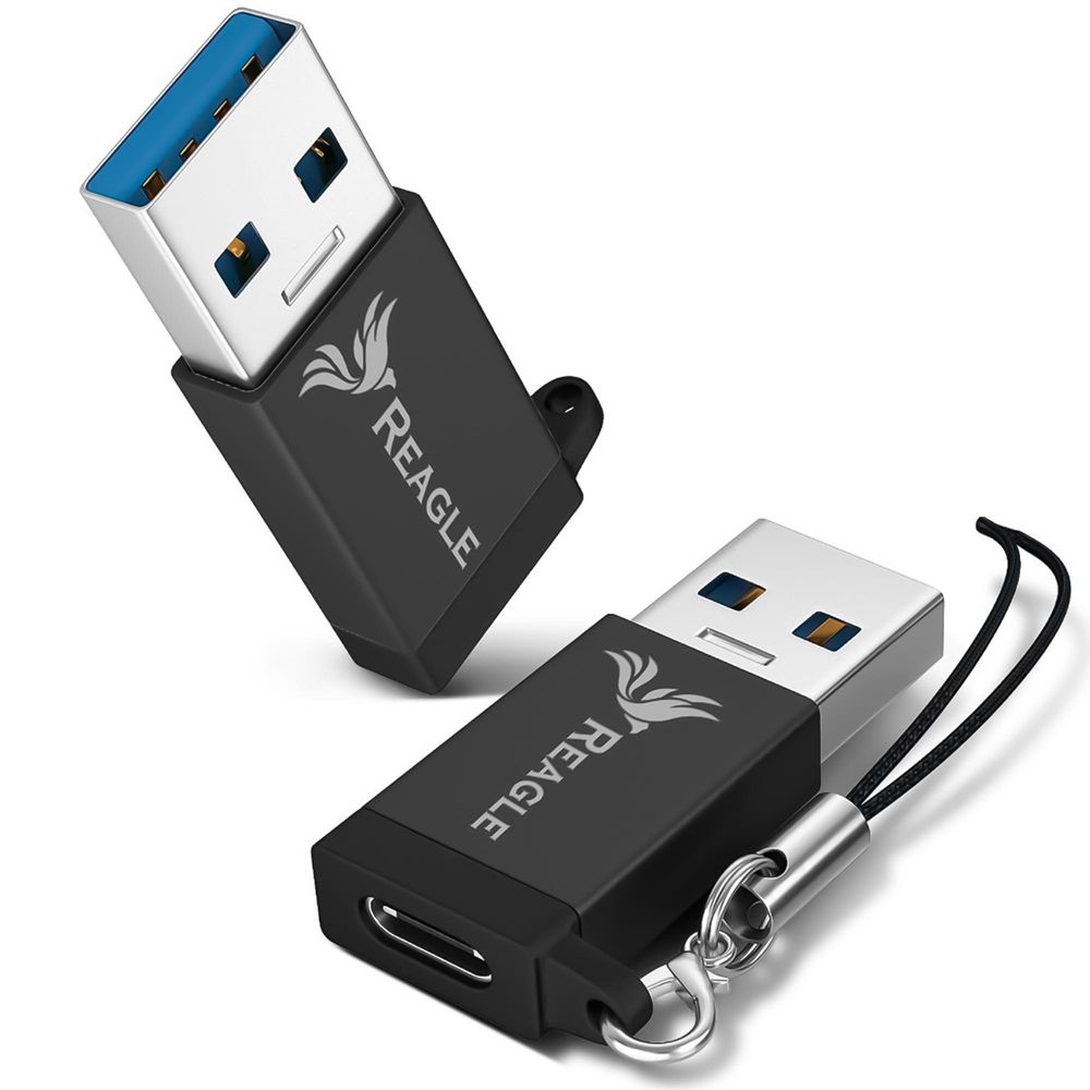 USB A zu USB C Adapter Reagle USB 3.2 Gen 2 Typ C Buchse auf USB A Stecker 10Gbps 100W PD Schnellladen OTG Konverter für Handy Laptop PC