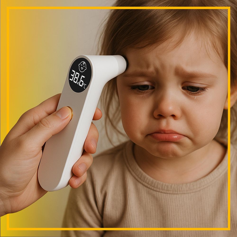 Infrarot Thermometer Digital Fieberthermometer Körperthermometer Berührungslose Kontaktlos Baby und Erwachsene Säuglinge Helligkeit Stirn LED Retoo