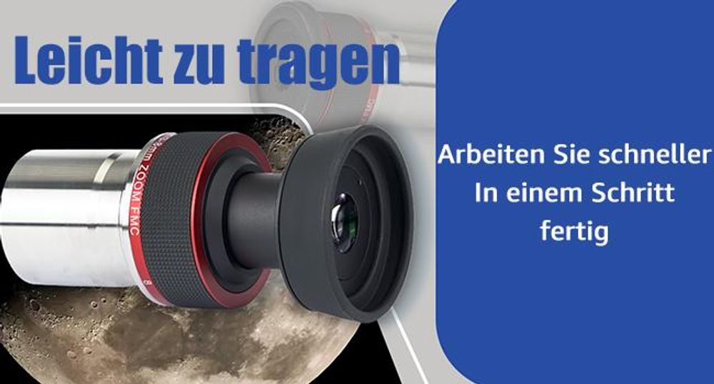Svbony SV215 Zoom Okular 3-8mm, 1.25inches Parfocal 56 Grad Constant AFOV, für Short Focus Teleskop OTA hohe Vergrößerung Mond Planeten Beobachtungen