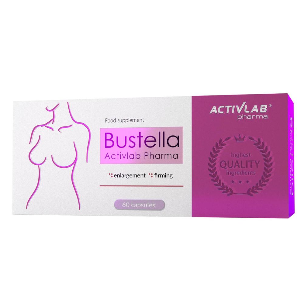 Activlab Pharma Bustella 60 Kapseln, Frauen Nahrungsergänzung, Hopfen, Rotklee, Bockshornklee, Kudzu, Vitamin B6 & Pantothensäure