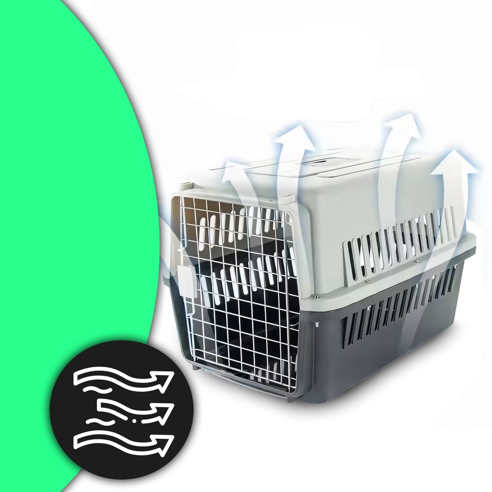 Hundebox Auto Rückbank Transportbox Katze Katzentransportbox Transportbox Kaninchen Katzenkorb Transport Hundetransportbox Reisebox Grau Retoo