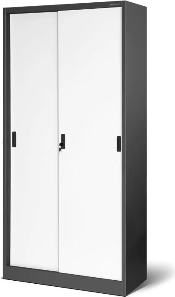 Aktenschrank Büroschrank Stahlschrank anthrazit-weiß  185x90x40