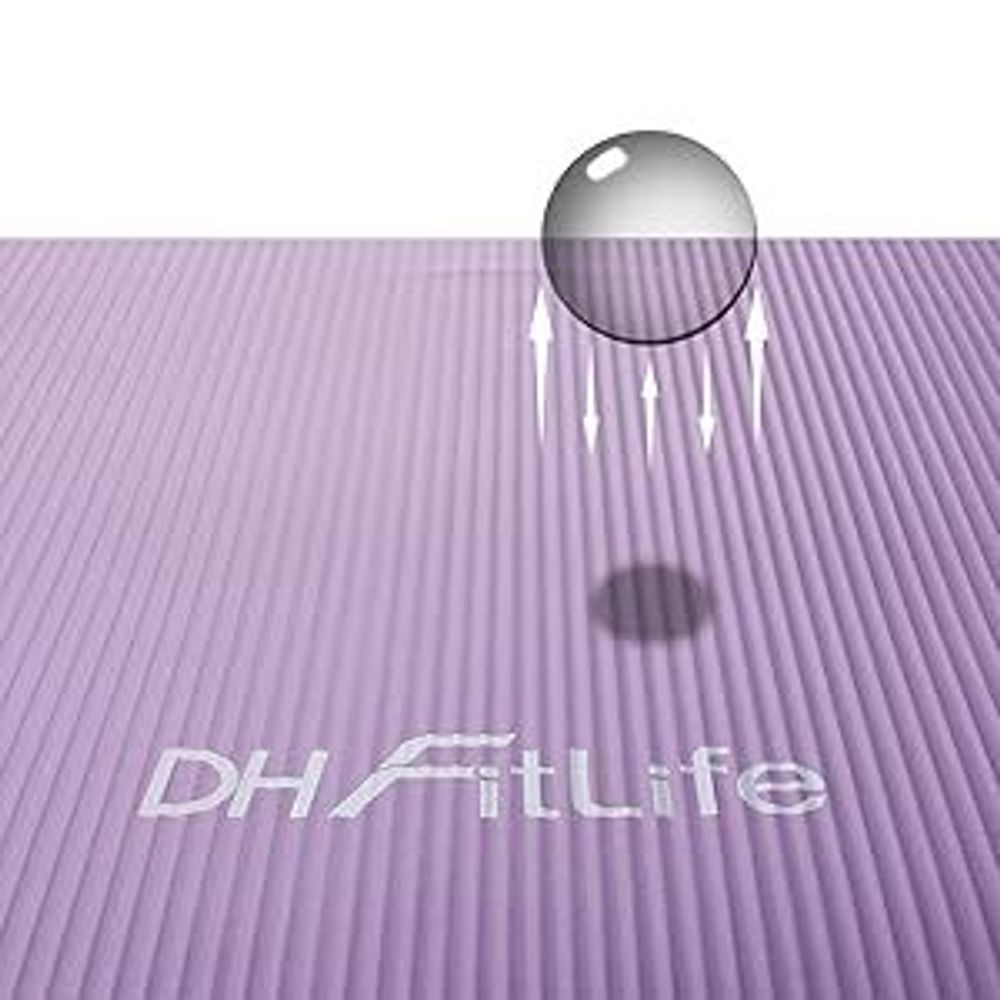 DH FitLife mata treningowa mata fitness, mata sportowa 183*61*1 cm, mata gimnastyczna wyjątkowo odporna na rozdarcia, mata do jogi antypoślizgowa i gruba, mata treningowa (różowa)