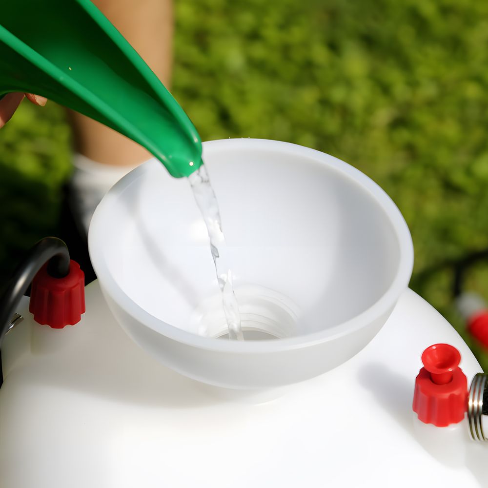 Sprühgerät 5L Drucksprüher Pumpsprüher Drucksprühgerät Gartenspritze Düse Edelstahl Schlauch 1,2 Essigsäure Wasser Dünger Pflanzenschutz Weiss Retoo