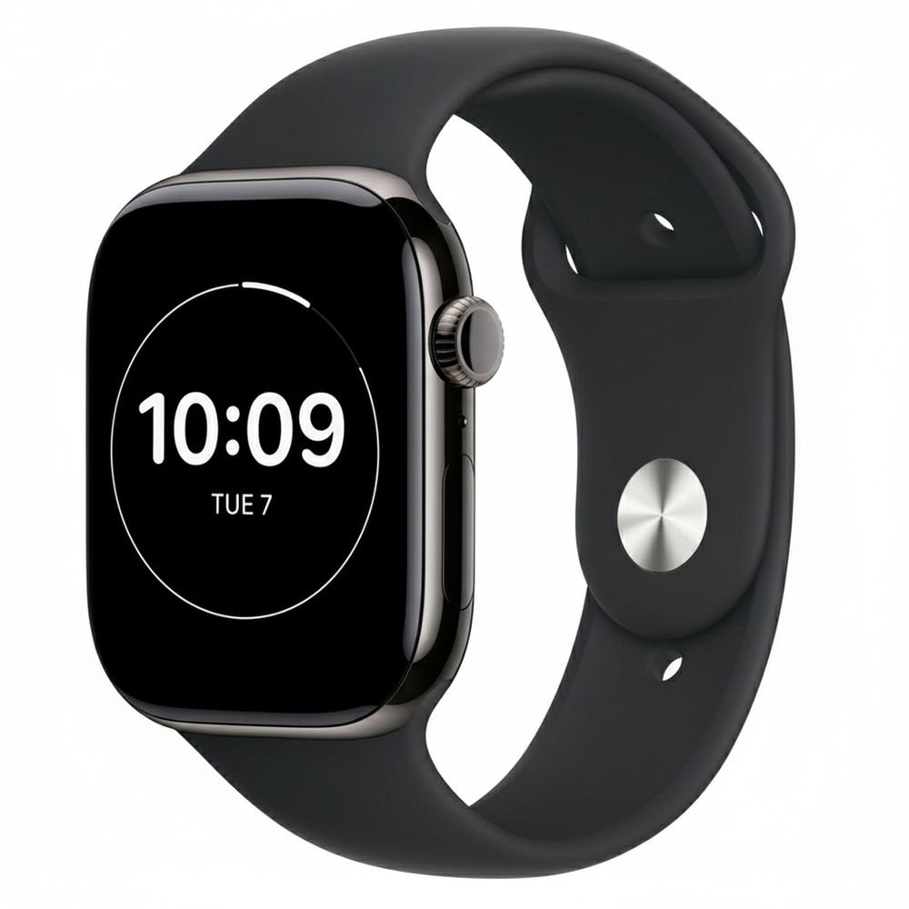 Apple Watch Sport Armband 42mm / 44mm / 45mm / 49mm Schwarz Band Sport Loop Ultra SE 1 2 3 4 5 6 7 8 9 10 11 Silikon Größe: M/L