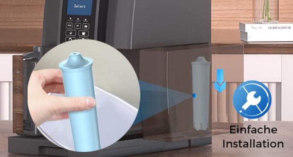Waterdrop Ersatzwasserfilter für 71312 Blue, Kompatibel mit die GIGA®, ENA® Micro, IMPRESSA®-Serie, SÜD (4 Stücke)