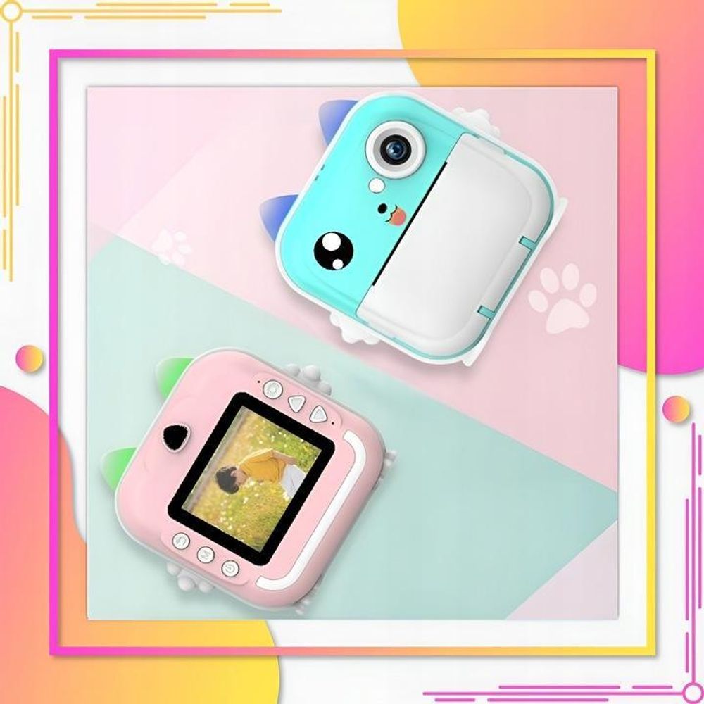 Sofortkamera Für Kinder Drucker Mit 32Gb Karte + 3 Rollen