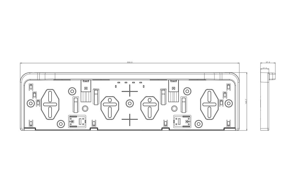 Kennzeichenhalterung mit LED-Beleuchtung FRISTOM FT-264 LED M15
