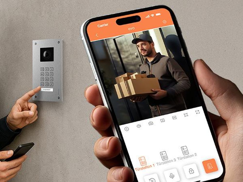 Balter ENTRI L Video Türsprechanlage, Video Türklingel, 1 Familienhaus mit 2x 7-Zoll HD Monitor, 2-Draht, Unterputz, App-Steuerung, Full HD Kamera
