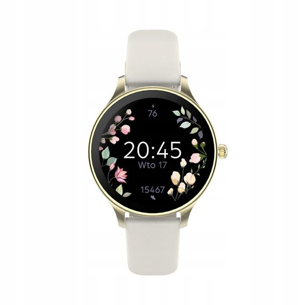Forever smartwatch SB-306 oro, smartwatch da donna, 1,19", IP67, impermeabile, cardiofrequenzimetro, pedometro, activity tracker