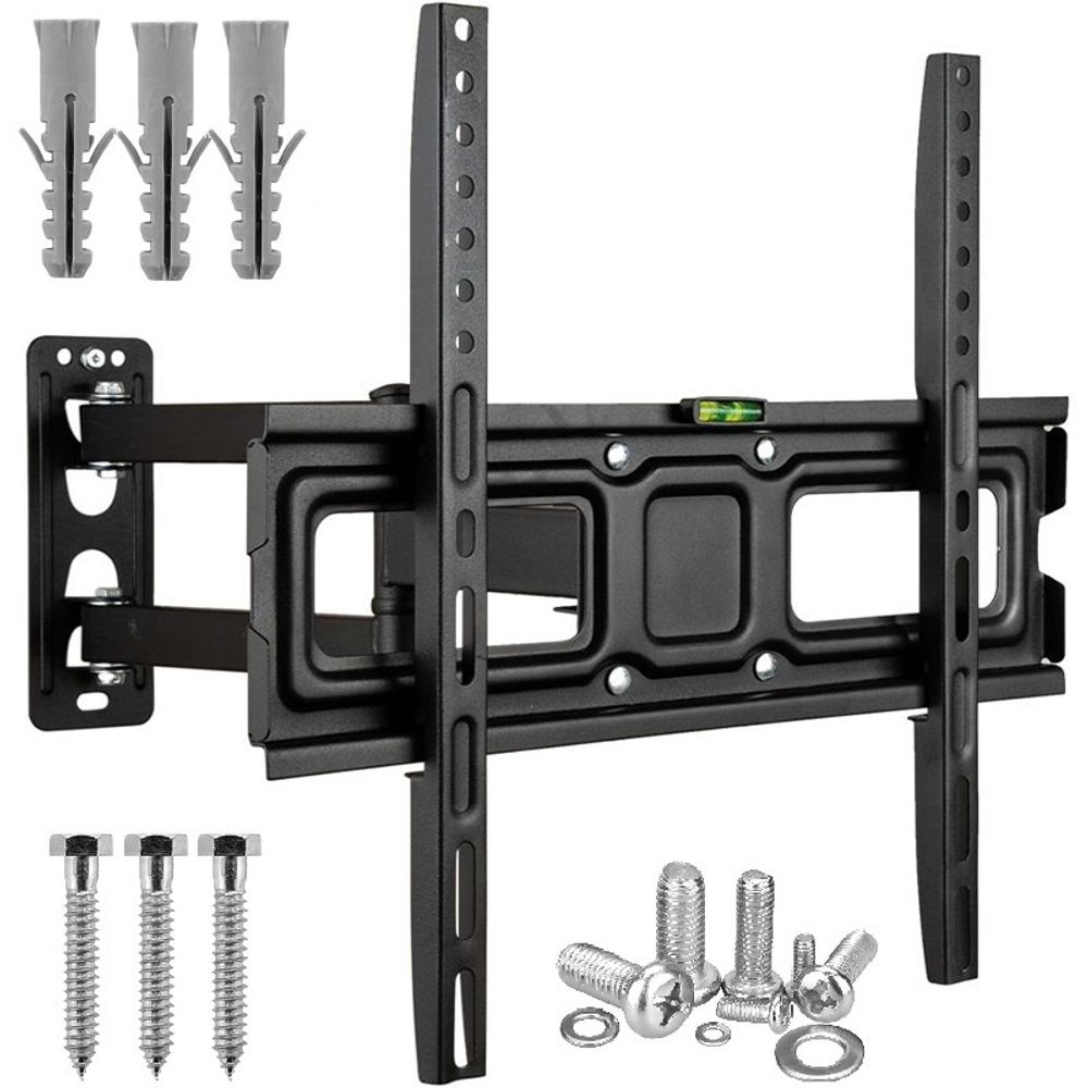 TV Wandhalterung, Max. 30kg, Neigbar & Schwenkbar für 26-55 Zoll, Universal VESA bis 400x400, für LED LCD Fernseher, Schwarz Retoo