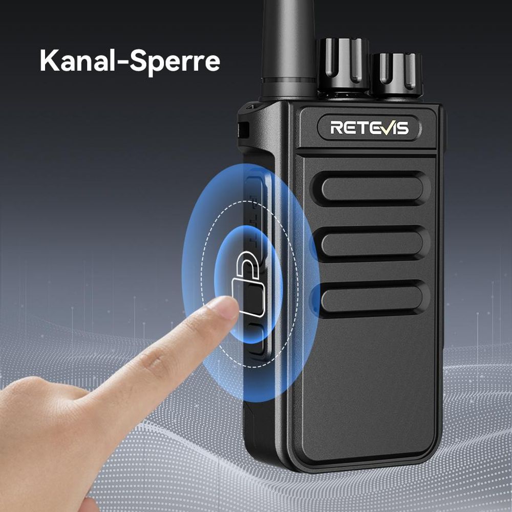 Retevis MateTalk P64 Digitale-Funkgerät, Professionelles PMR Funkgerät, Digital & Analog, Gruppenruf, VOX, Sicherheit(5er-Pack)