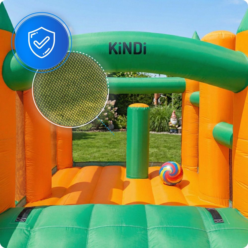 KiNDi Hüpfburg DPZ005 mit Rutsche 380 x 360 x 205 cm