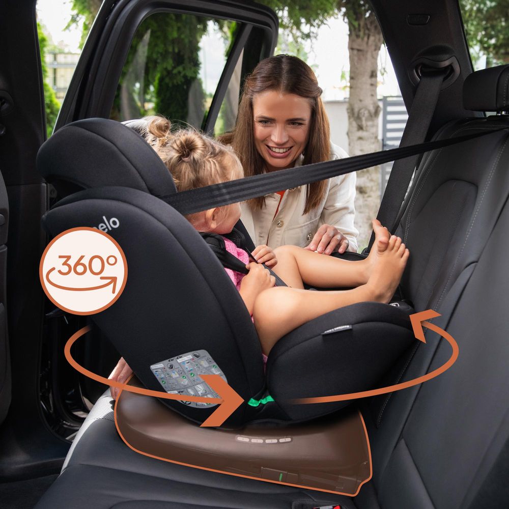 Lionelo Bastiaan i-Size Autokindersitz ab Geburt bis 12 Jahre, ab 0 kg bis 36 kg, i-Size, Isofix + Top Tether - Indigoblau