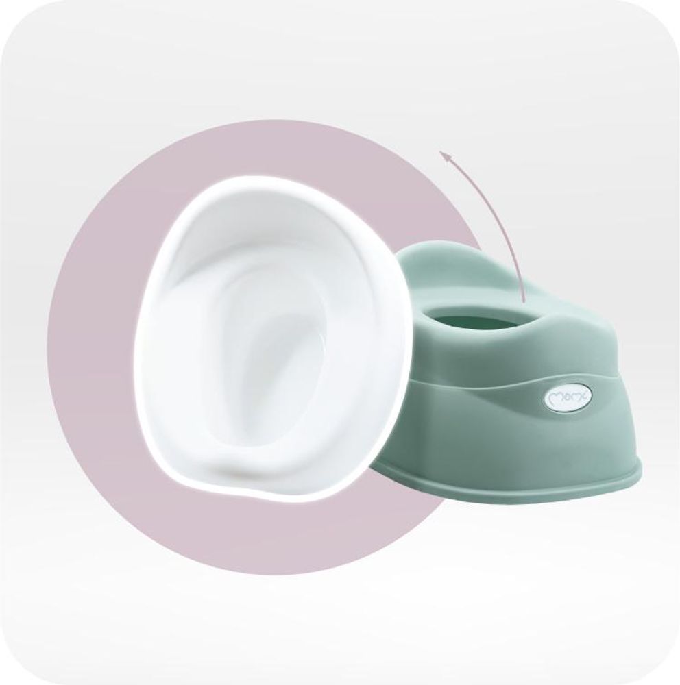 MoMi DITO – Ergonomisches Baby Töpfchen mit Rückenlehne, herausnehmbarem Einsatz & Anti-Rutsch-Füßen, ab 12 Monaten – Grün