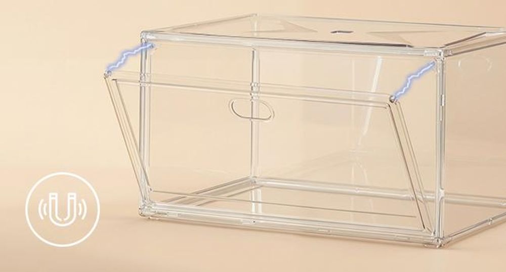 SONGMICS Schuhboxen 3er Set, durchsichtig, Schuh-Organizer stapelbar, für Schuhe bis Größe 47, transparent