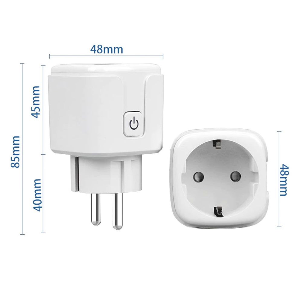 Smart Home Funksteckdosen Indoor Plug WiFi WLAN Berührungsschutz Steckdose Schaltbare Innenbereich Google Alexa Assistant Büro Arbeitszimmer EU Retoo