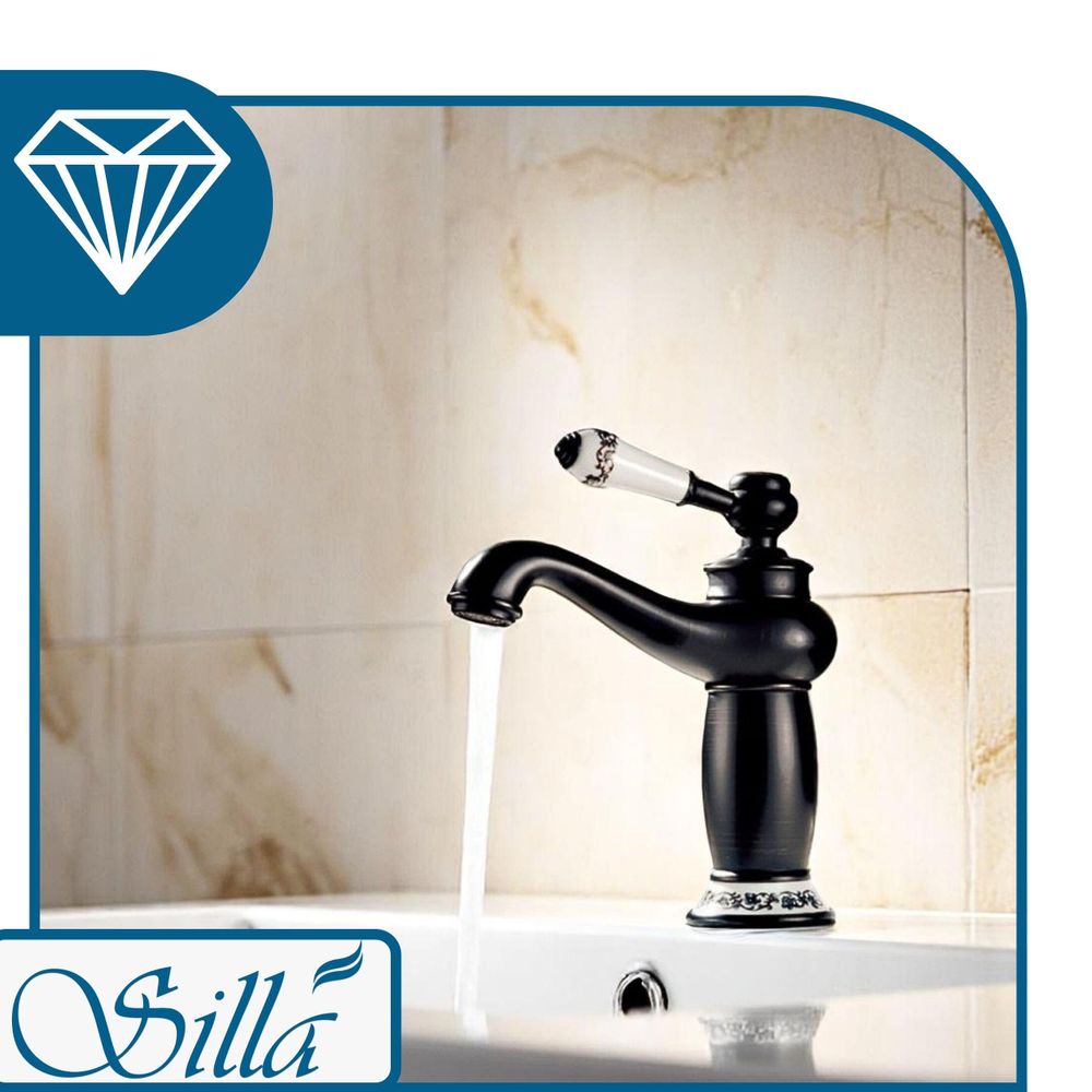 Silla, Schwarz, Armatur, Bad, Spültischarmatur, Wasserhahn Bad, Wasserhahn, Messing
