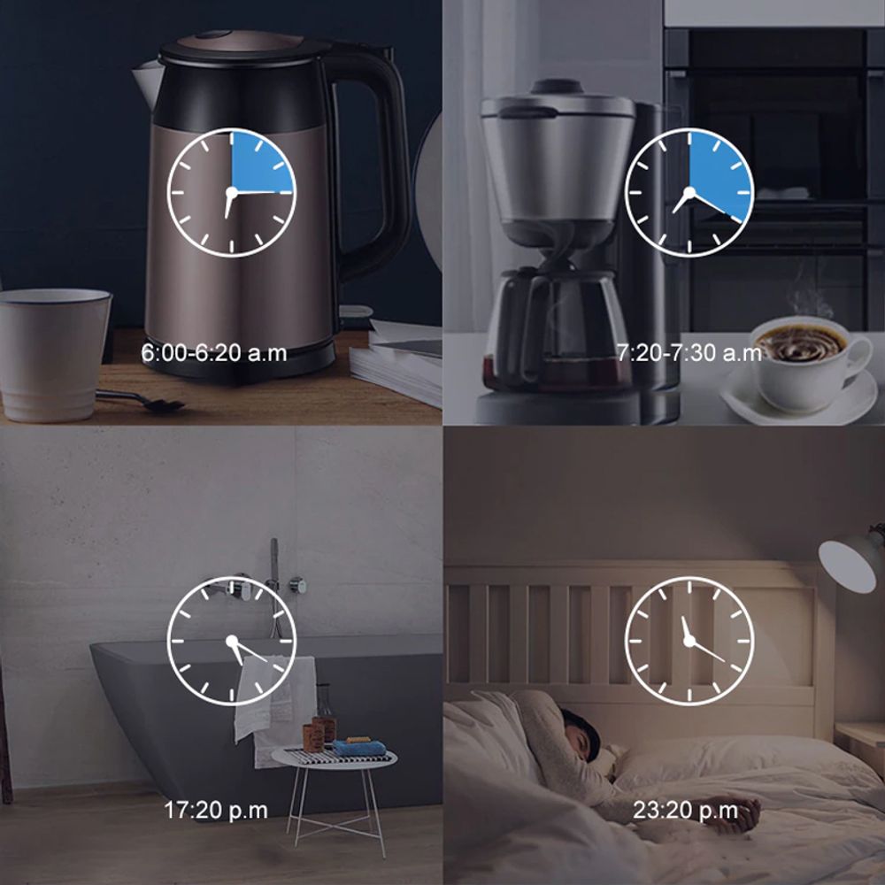 Smart Home Funksteckdosen Indoor Plug WiFi WLAN Berührungsschutz Steckdose Schaltbare Innenbereich Google Alexa Assistant Büro Arbeitszimmer EU Retoo