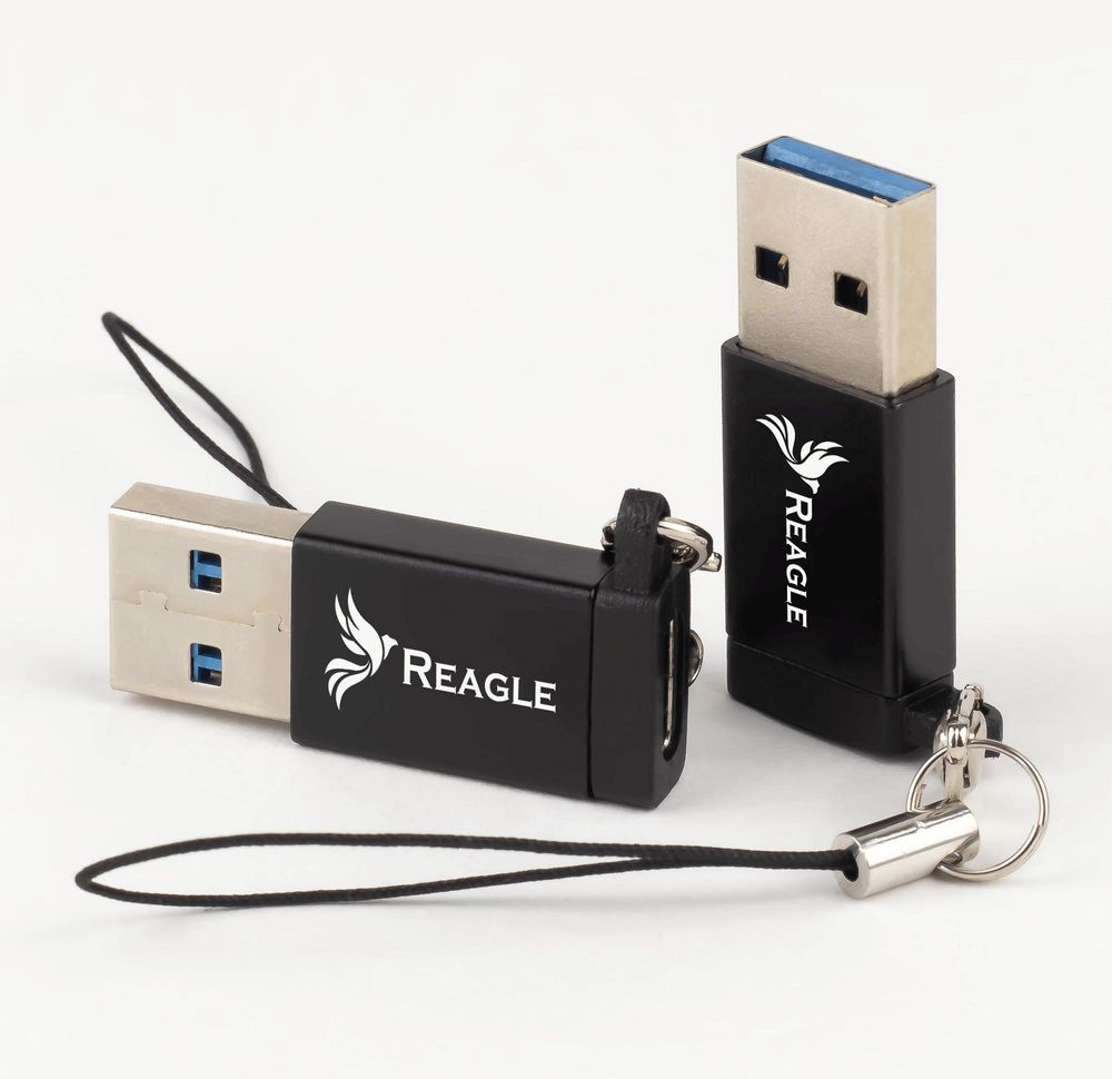 USB A zu USB C Adapter Reagle USB 3.2 Gen 2 Typ C Buchse auf USB A Stecker 10Gbps 100W PD Schnellladen OTG Konverter für Handy Laptop PC