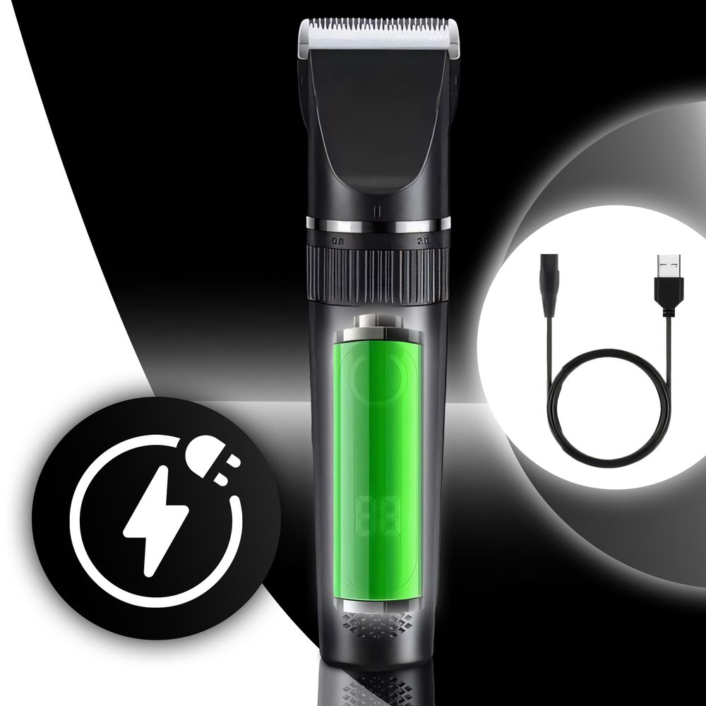 Leise Profi Schermaschine für Hunde und Katzen, Tierhaarschneider mit LED-Anzeige, kabelloser Tierhaarschneider Set, 5 Längenstufen Retoo