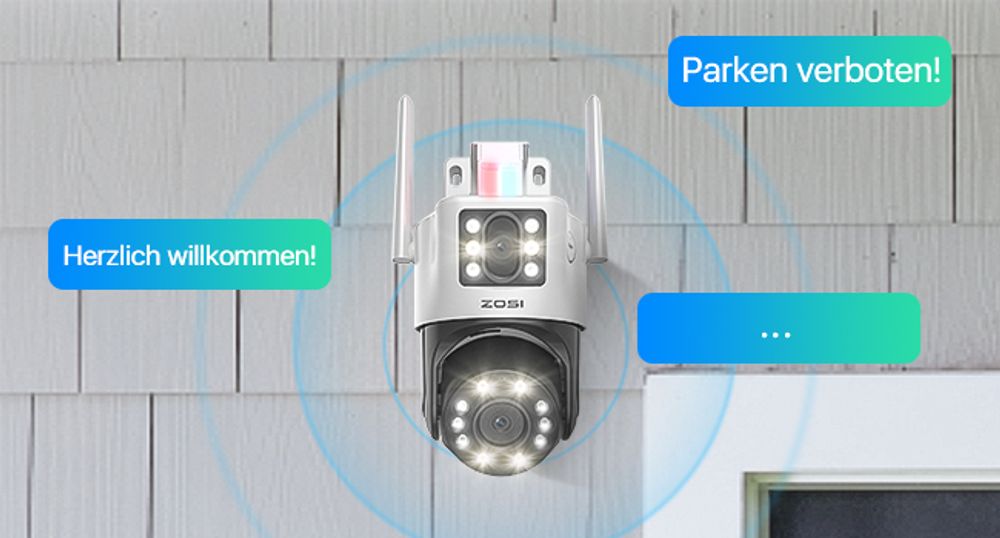 IP Außenkamera ZOSI C298 WiFi Schwenk-Neige 6MP Dual IP66
