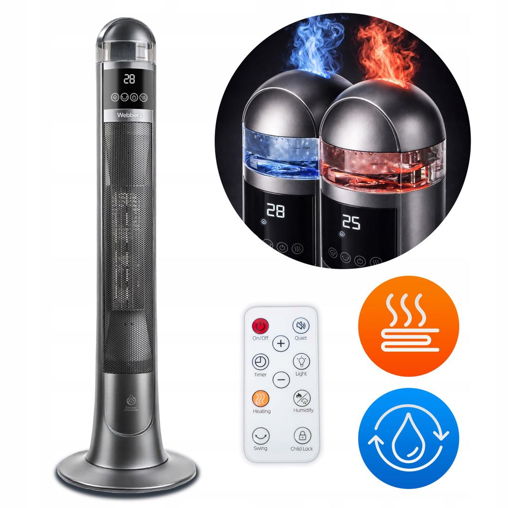 Webber ETNA Graphite Keramikheizer mit Luftbefeuchter