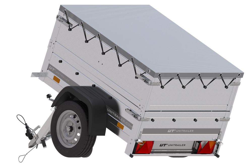 Neu Anhänger GARDEN TRAILER 150 KIPP mit zusätzlichen Bordwänden, Stützrad und Flachplane