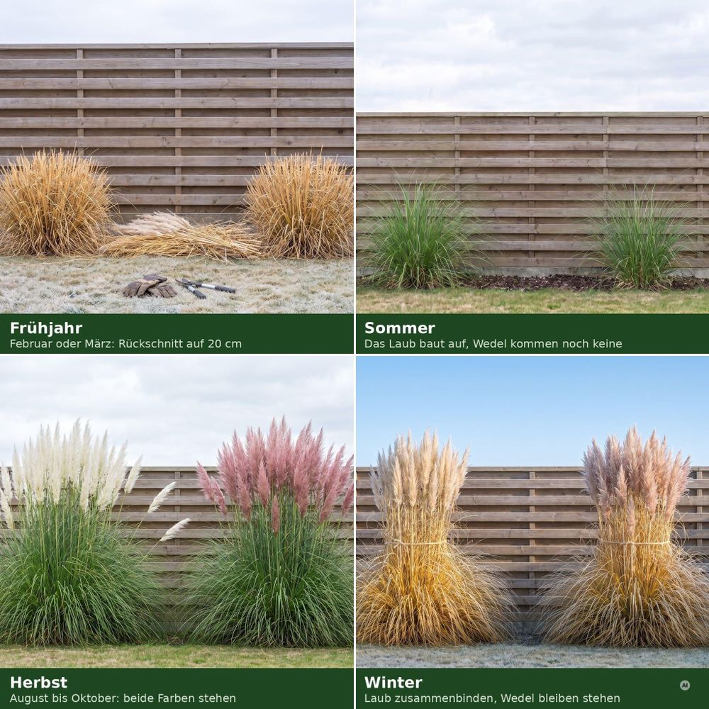 Das Gartenjahr in vier Bildern