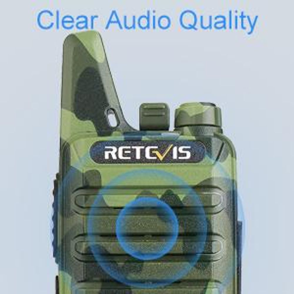 Retevis RT622 Walkie Talkie für Erwachsene Kinder, wiederaufladbar, tragbar, Mini-Format, VOX, Funkgeräte mit großer Reichweite, für Familie, Camping