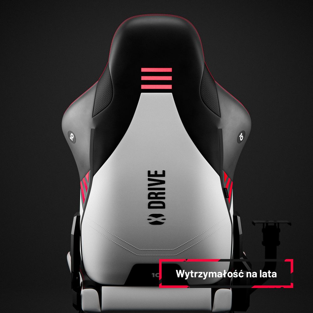 DIABLO Fotel Do Grania na Kierownicy Do Simracingu | Regulowany Funkcjonalny Udźwig 100 kg Uchwyty Na Kable | X-Drive Biało-czarny