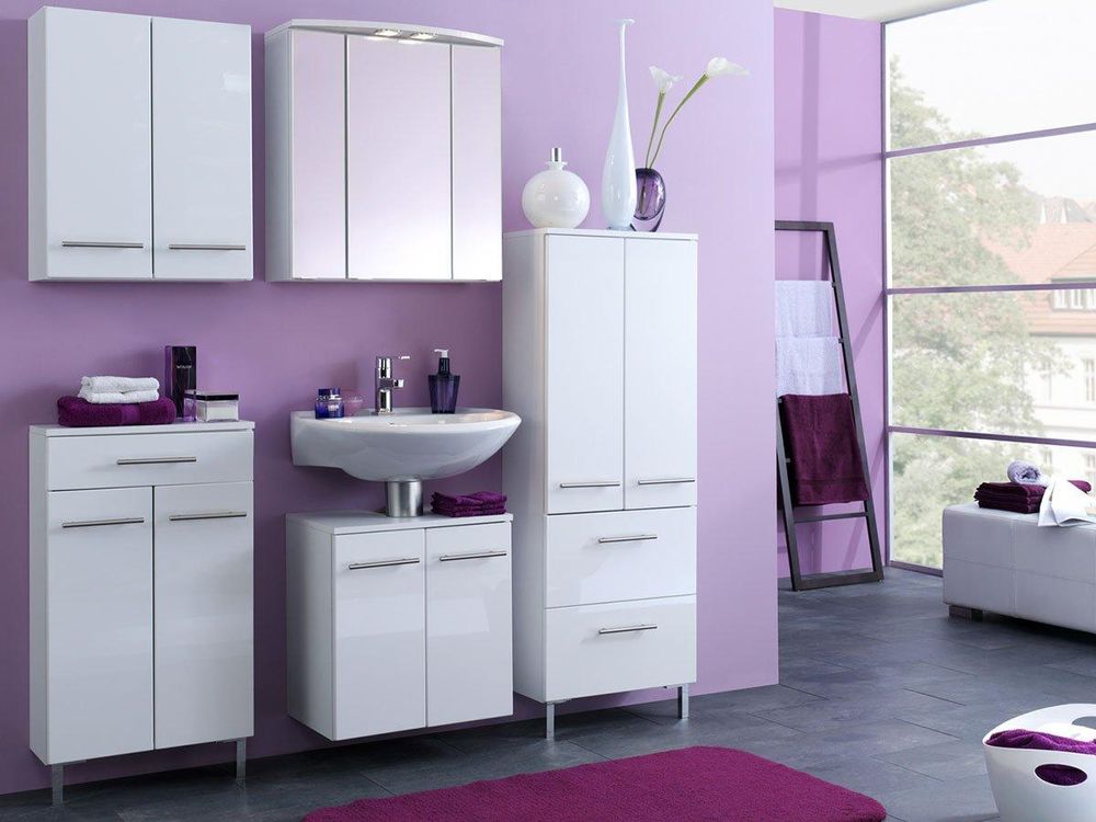 Hängeschrank Parma – Moderner Badschrank mit Hochglanzfront und Stauraumlösung