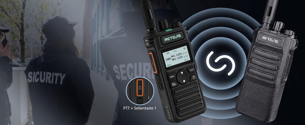 Retevis RT86S Walkie Talkies, großer Reichweite, RT86 Profi Funkgeräte Upgrade Version, Typ C, LCD, Gruppenanruf, 2600 mAh, Handfunkgeräte, Sicherheit