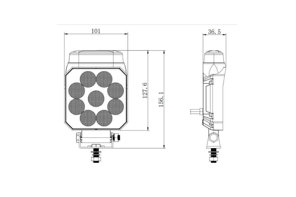 KAMAR L2500 LED výstražné/zpětné světlo se 2 funkcemi
