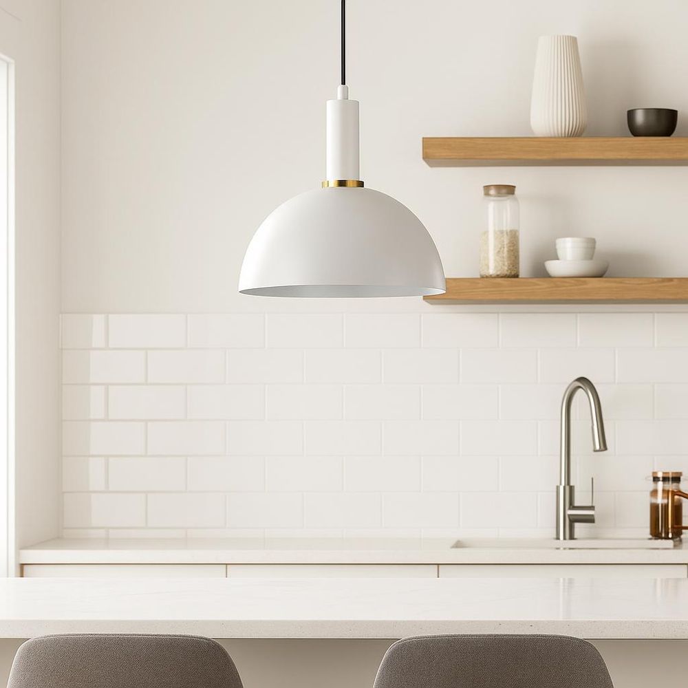 MasterLED Pendelleuchte 1-flammig – Weiß – E27 – moderne Hängelampe fürs Esszimmer – Koko