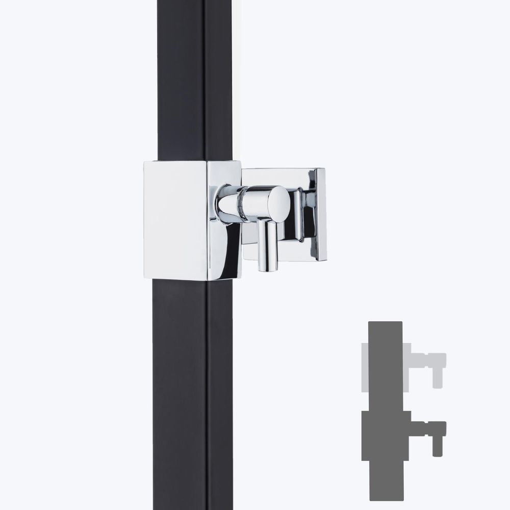 Auralum Duschsystem Regendusche ohne armatur Edelstahl Duschstange mit Handbrause Höhenverstellbare Massage Duschpaneel